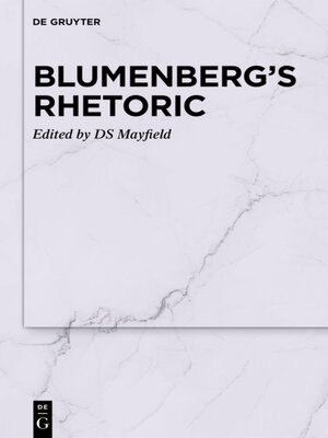 cover image of Blumenberg's Rhetoric